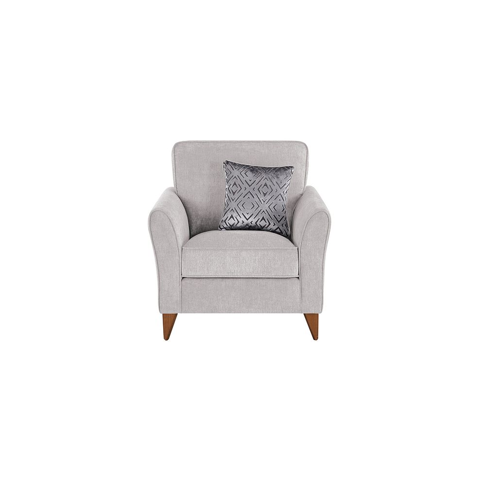 Jasmine Armchair in Campo Fabric - Silver with Khalifa Steel Scatters 2