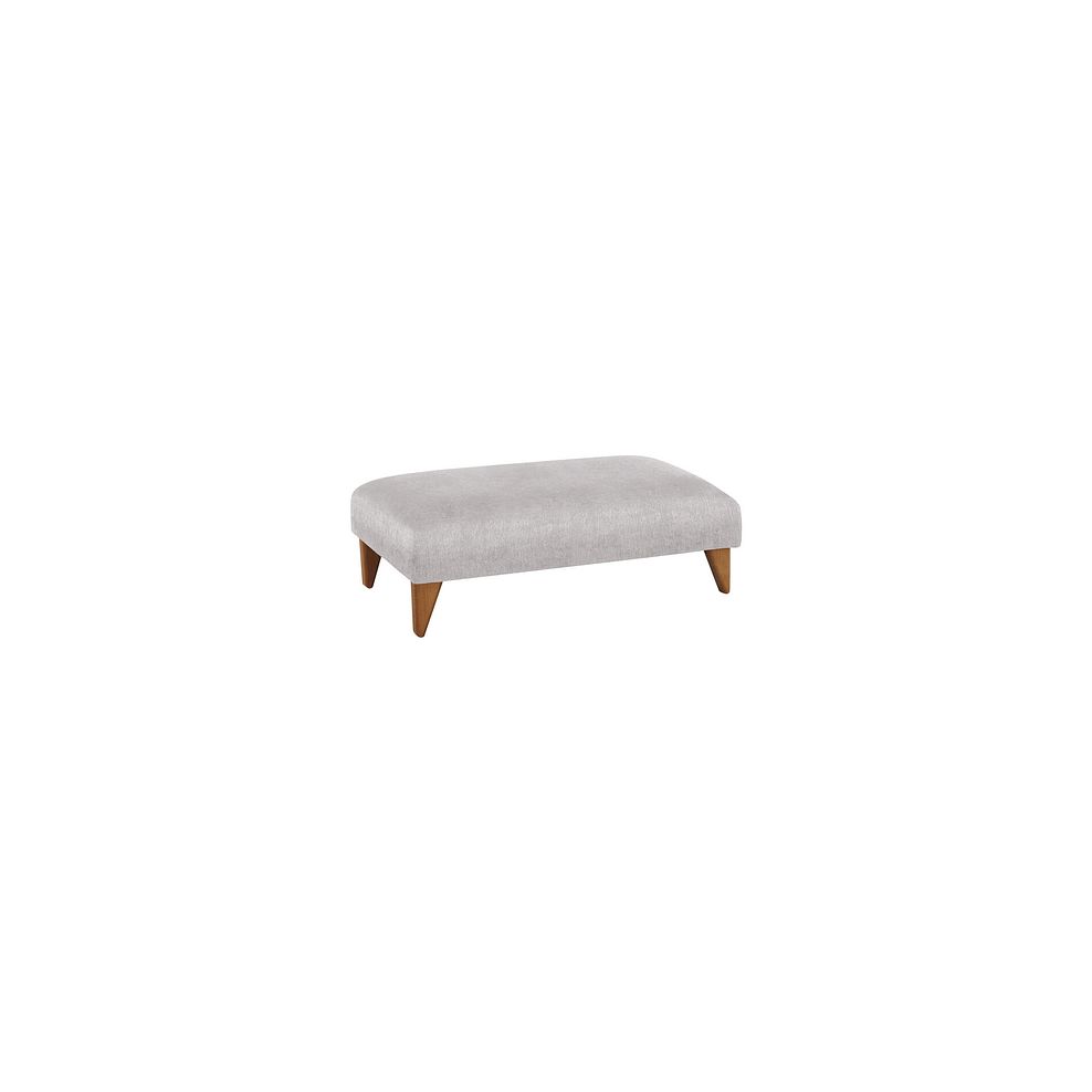 Jasmine Footstool in Campo Silver Fabric 1