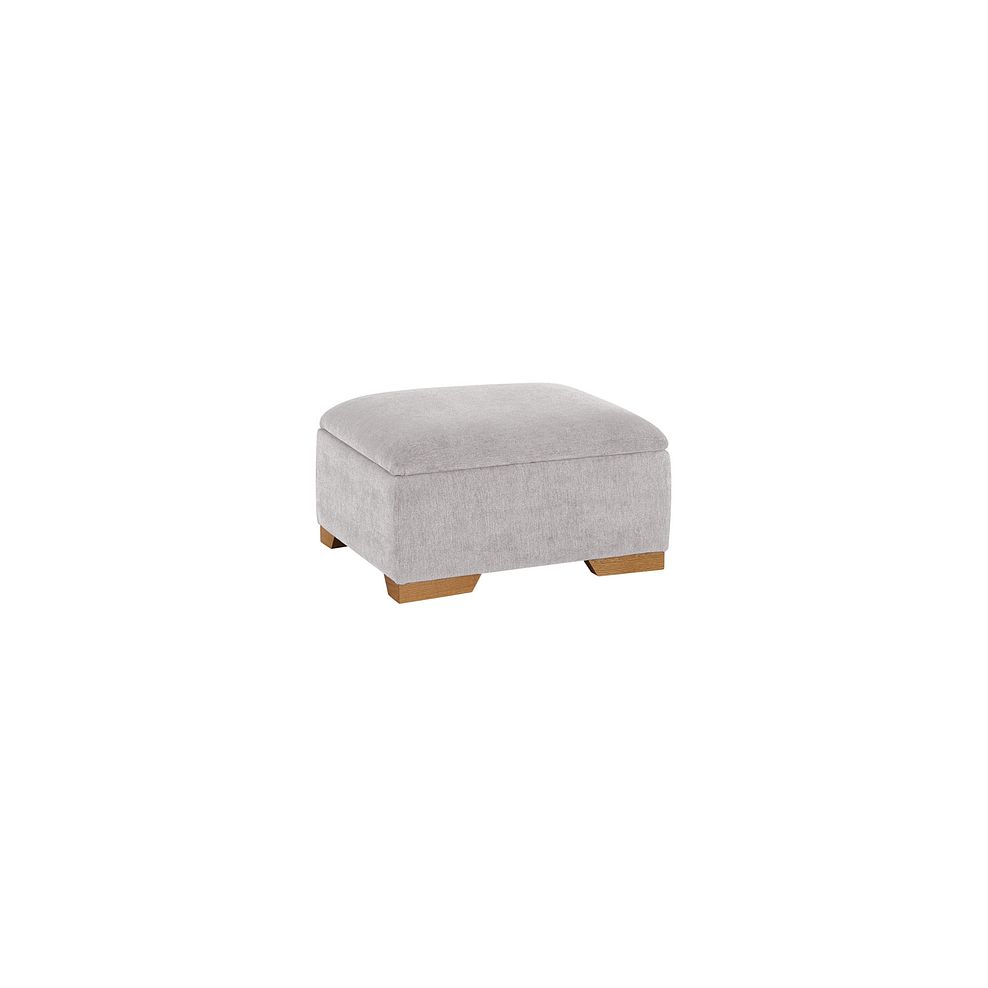 Jasmine Storage Footstool in Campo Silver Fabric Thumbnail 1