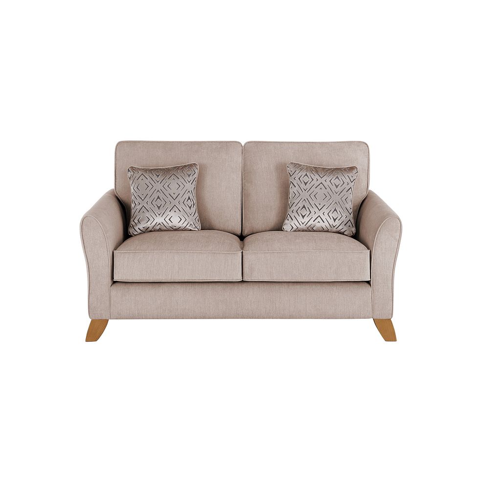 Jasmine 2 Seater Sofa in Campo Fabric - Taupe with Khalifa Gold Scatters Thumbnail 2