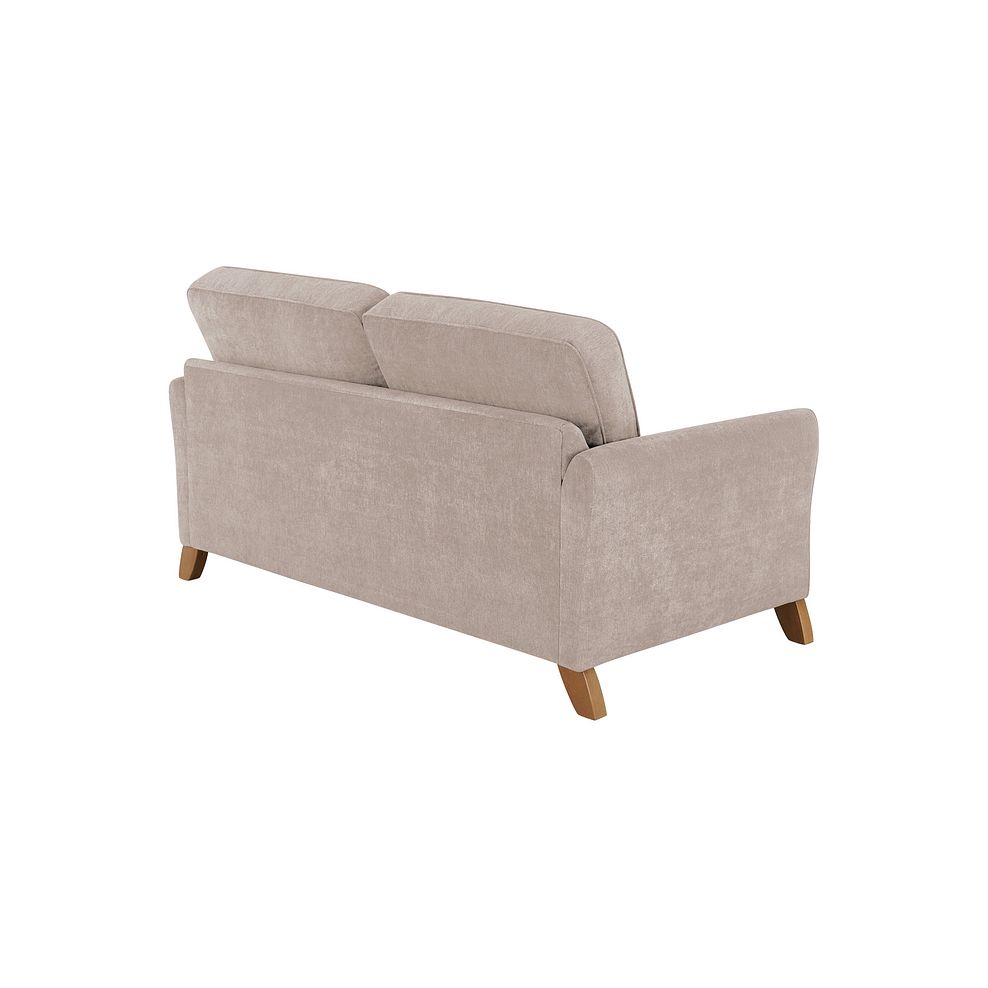 Jasmine 3 Seater Sofa in Campo Fabric - Taupe with Khalifa Gold Scatters 3