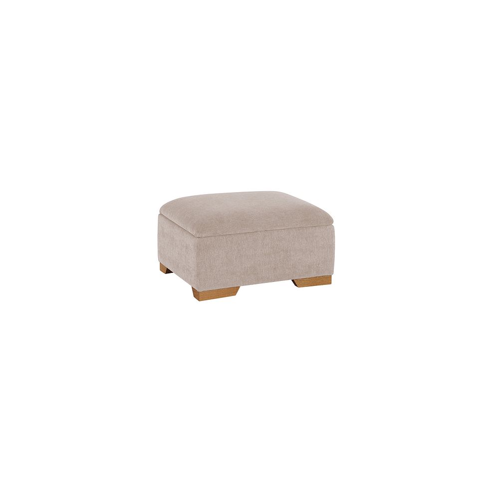 Jasmine Storage Footstool in Campo Taupe Fabric Thumbnail 1