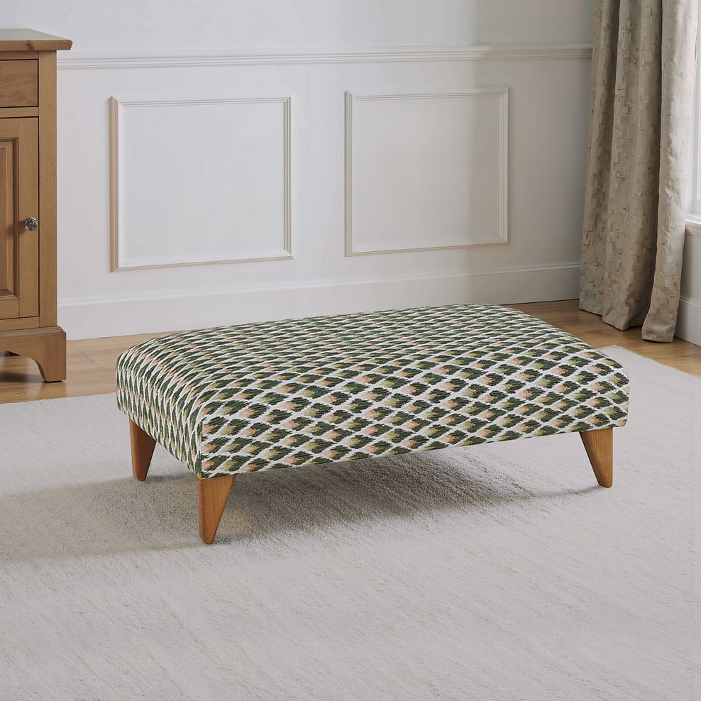 Jasmine Footstool in Newton Forest Fabric 1