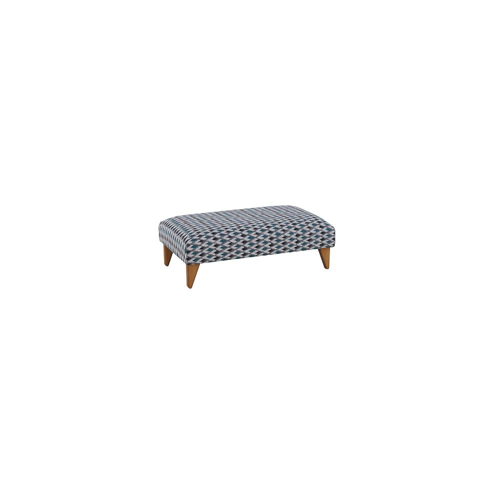 Jasmine Footstool in Newton Ocean Fabric 1