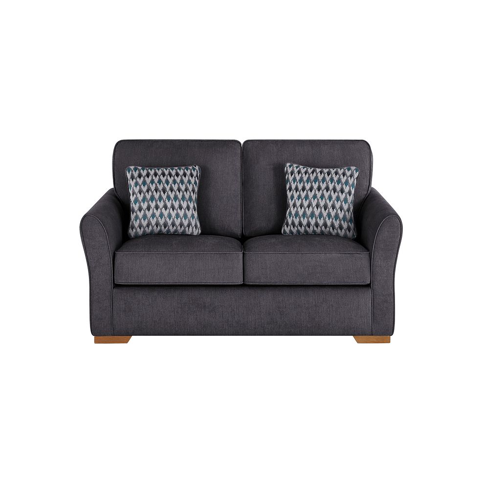 Jasmine 2 Seater Sofa Bed with Deluxe Mattress in Orkney Graphite with Newton Ocean Scatters 3