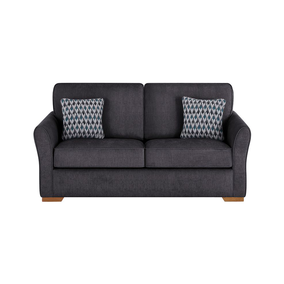 Jasmine 3 Seater Sofa Bed with Deluxe Mattress in Orkney Graphite with Newton Ocean Scatters 3