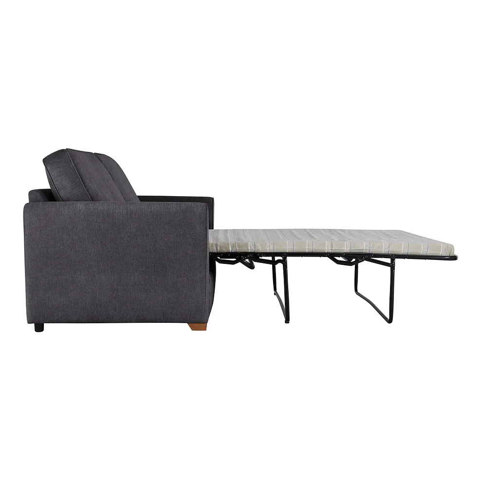 Jasmine 3 Seater Sofa Bed with Standard Mattress in Orkney Graphite with Newton Ocean Scatters 6