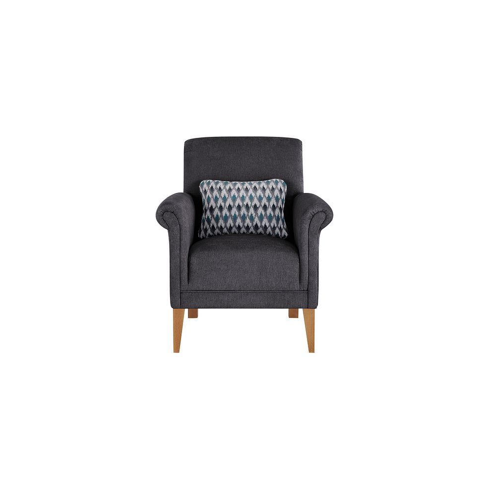 Jasmine Accent Chair in Orkney Graphite with Newton Ocean Bolster 2
