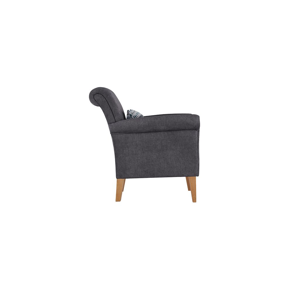 Jasmine Accent Chair in Orkney Graphite with Newton Ocean Bolster 4