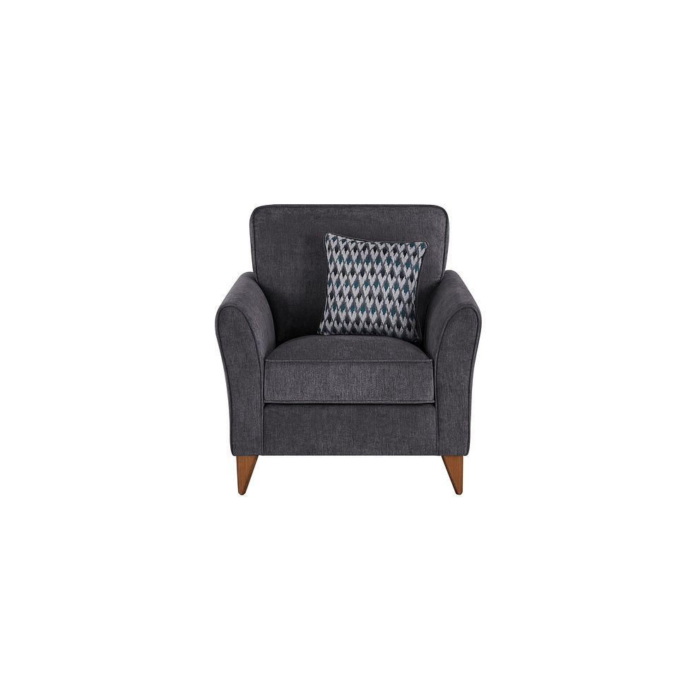 Jasmine Armchair in Orkney Fabric - Graphite with Newton Ocean Scatters 2