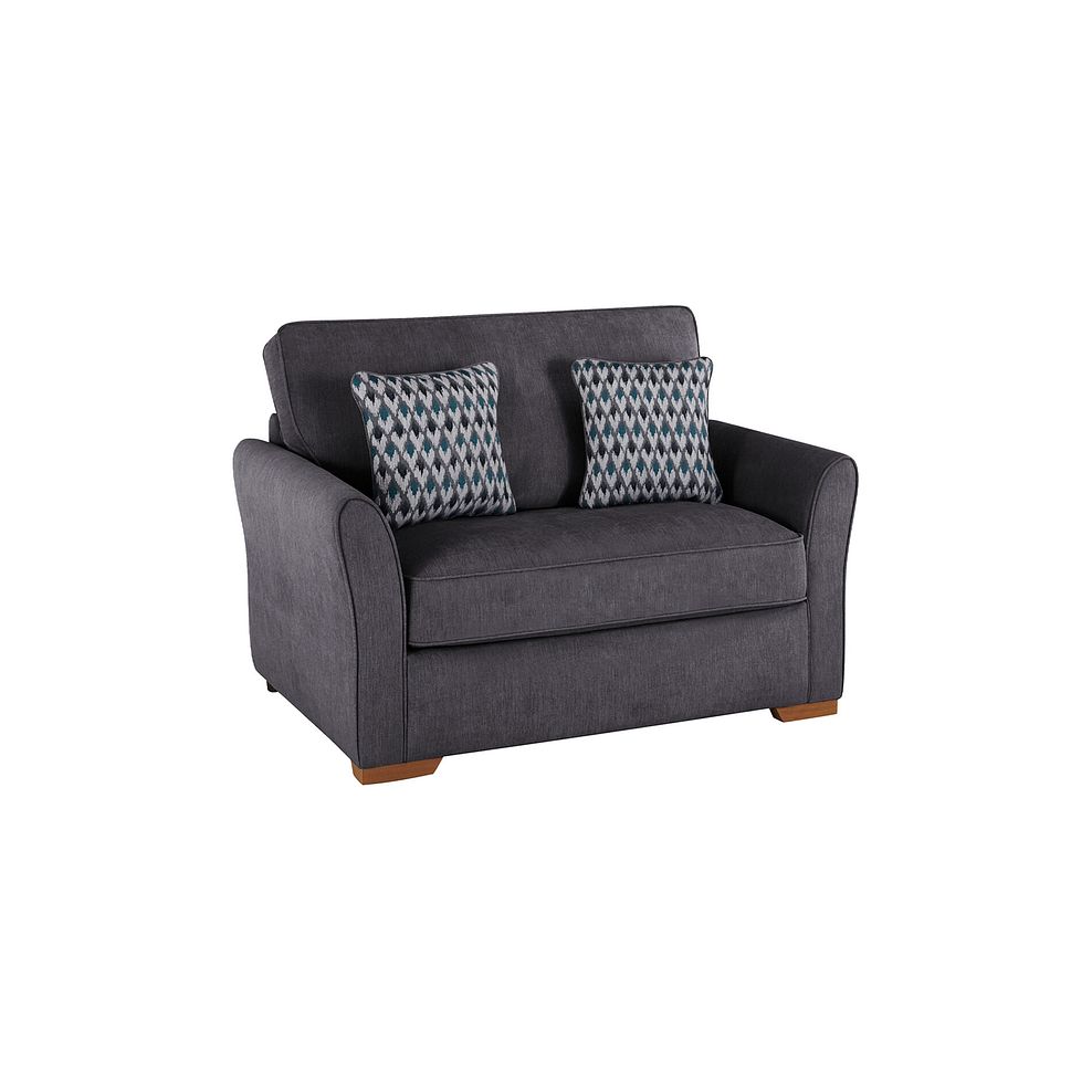 Jasmine Armchair Sofa Bed with Standard Mattress in Orkney Graphite with Newton Ocean Scatters 2