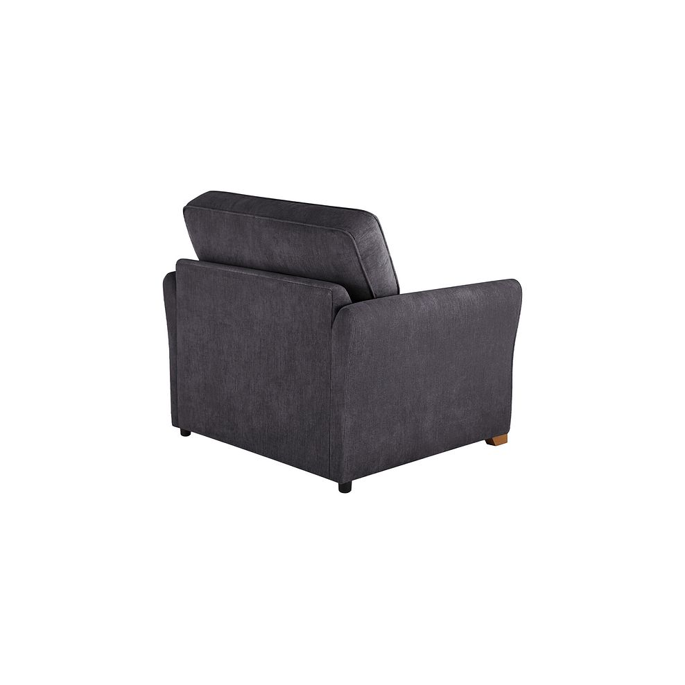 Jasmine Armchair Sofa Bed with Standard Mattress in Orkney Graphite with Newton Ocean Scatters 4