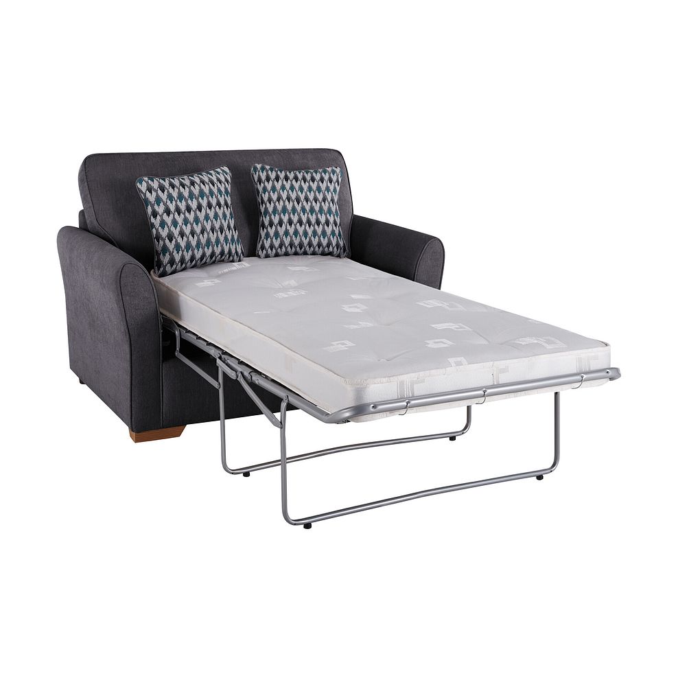 Jasmine Armchair Sofa Bed with Deluxe Mattress in Orkney Graphite with Newton Ocean Scatters 1