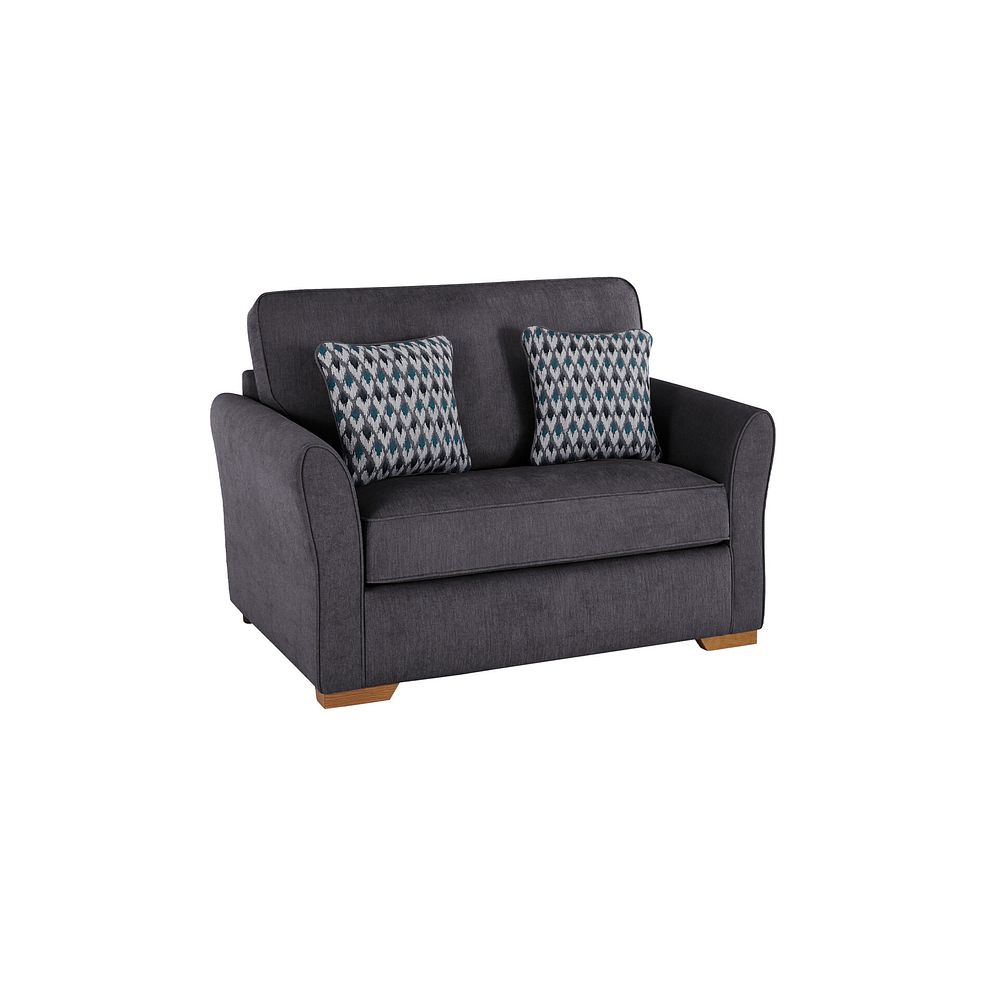 Jasmine Armchair Sofa Bed with Deluxe Mattress in Orkney Graphite with Newton Ocean Scatters 2