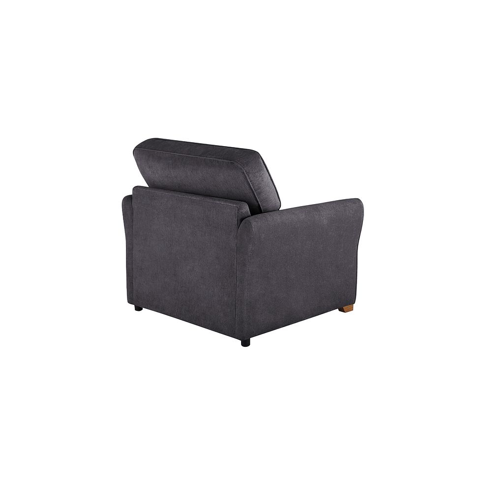 Jasmine Armchair Sofa Bed with Deluxe Mattress in Orkney Graphite with Newton Ocean Scatters 4
