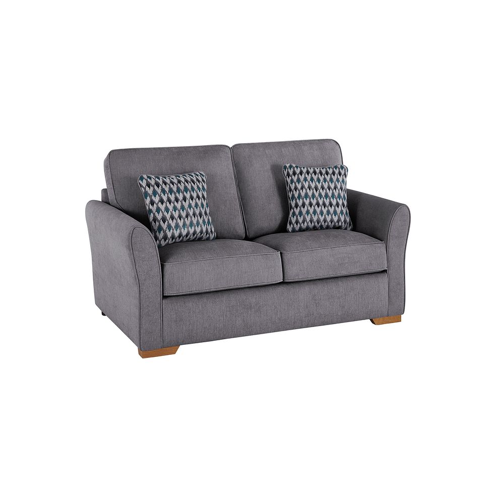 Jasmine 2 Seater Sofa Bed with Deluxe Mattress in Orkney Grey with Newton Ocean Scatters 2