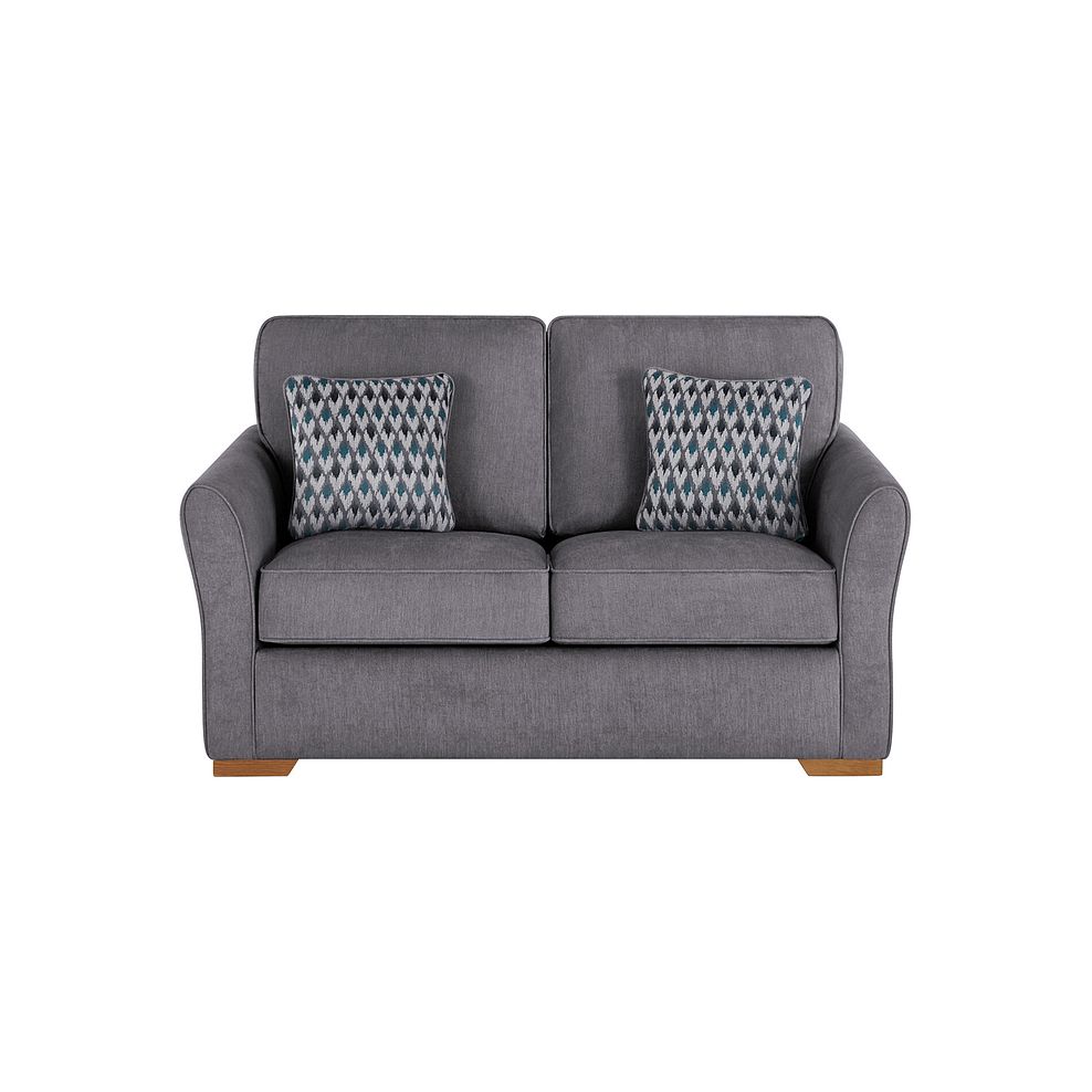 Jasmine 2 Seater Sofa Bed with Deluxe Mattress in Orkney Grey with Newton Ocean Scatters 3
