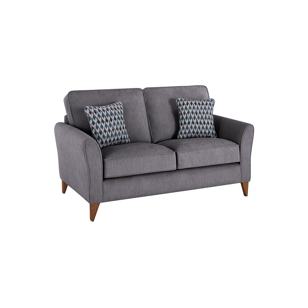 Jasmine 2 Seater Sofa in Orkney Fabric - Grey with Newton Ocean Scatters Thumbnail 1
