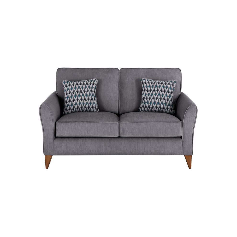 Jasmine 2 Seater Sofa in Orkney Fabric - Grey with Newton Ocean Scatters Thumbnail 2