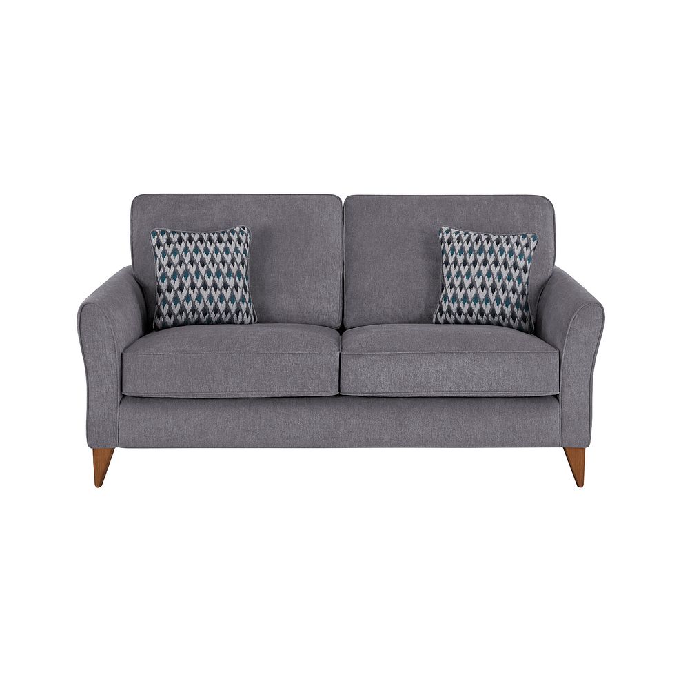 Jasmine 3 Seater Sofa in Orkney Fabric - Grey with Newton Ocean Scatters 2