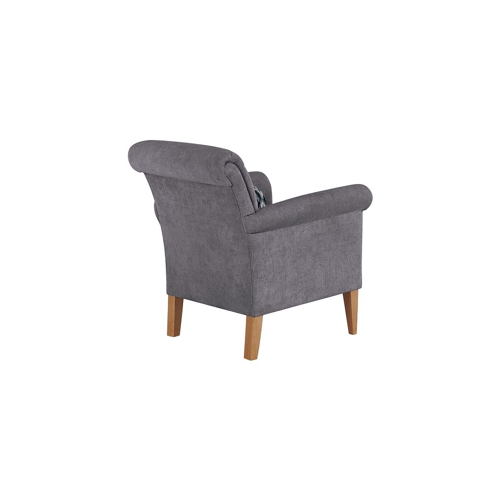 Jasmine Accent Chair in Orkney Grey with Newton Ocean Bolster 3