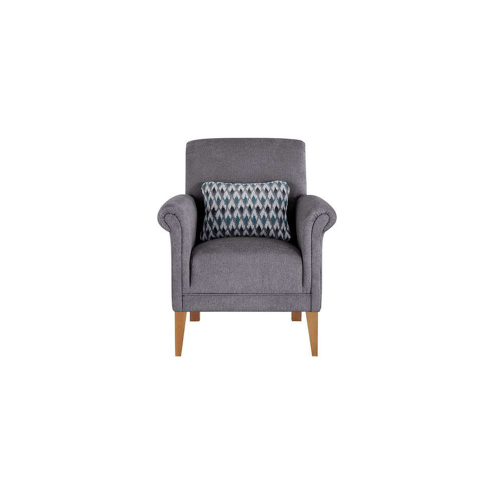 Jasmine Accent Chair in Orkney Grey with Newton Ocean Bolster 2
