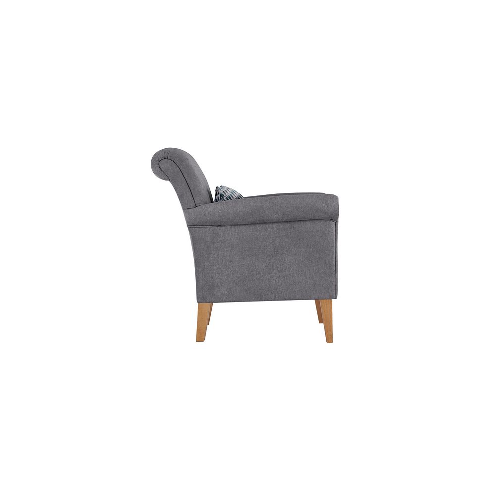 Jasmine Accent Chair in Orkney Grey with Newton Ocean Bolster 4