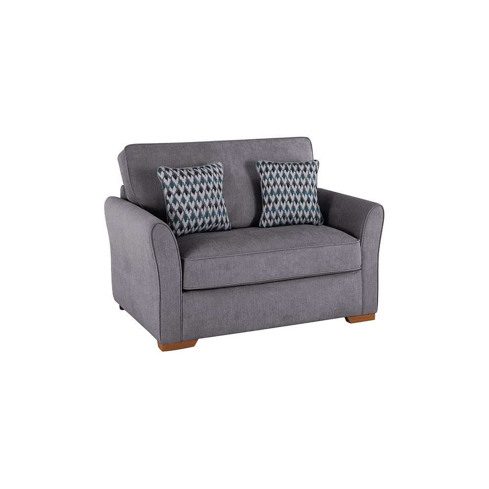 Jasmine Armchair Sofa Bed with Standard Mattress in Orkney Grey with Newton Ocean Scatters 2
