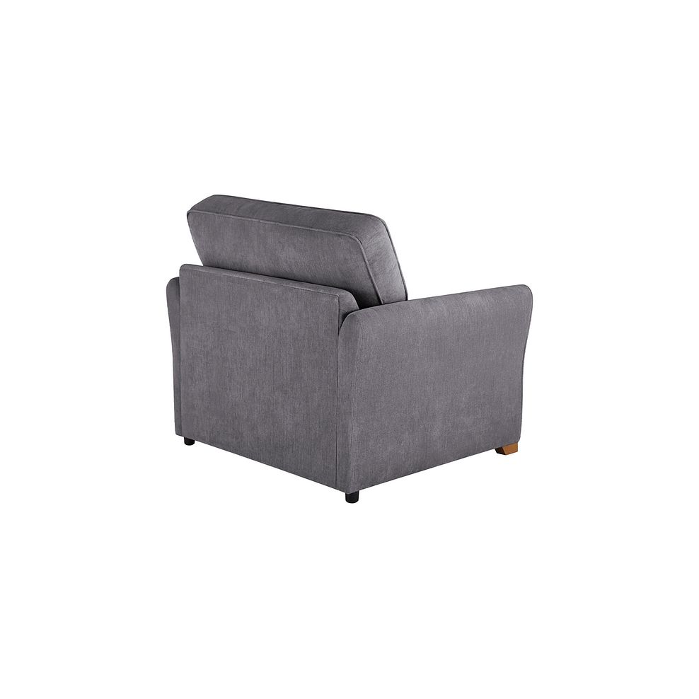 Jasmine Armchair Sofa Bed with Standard Mattress in Orkney Grey with Newton Ocean Scatters 4