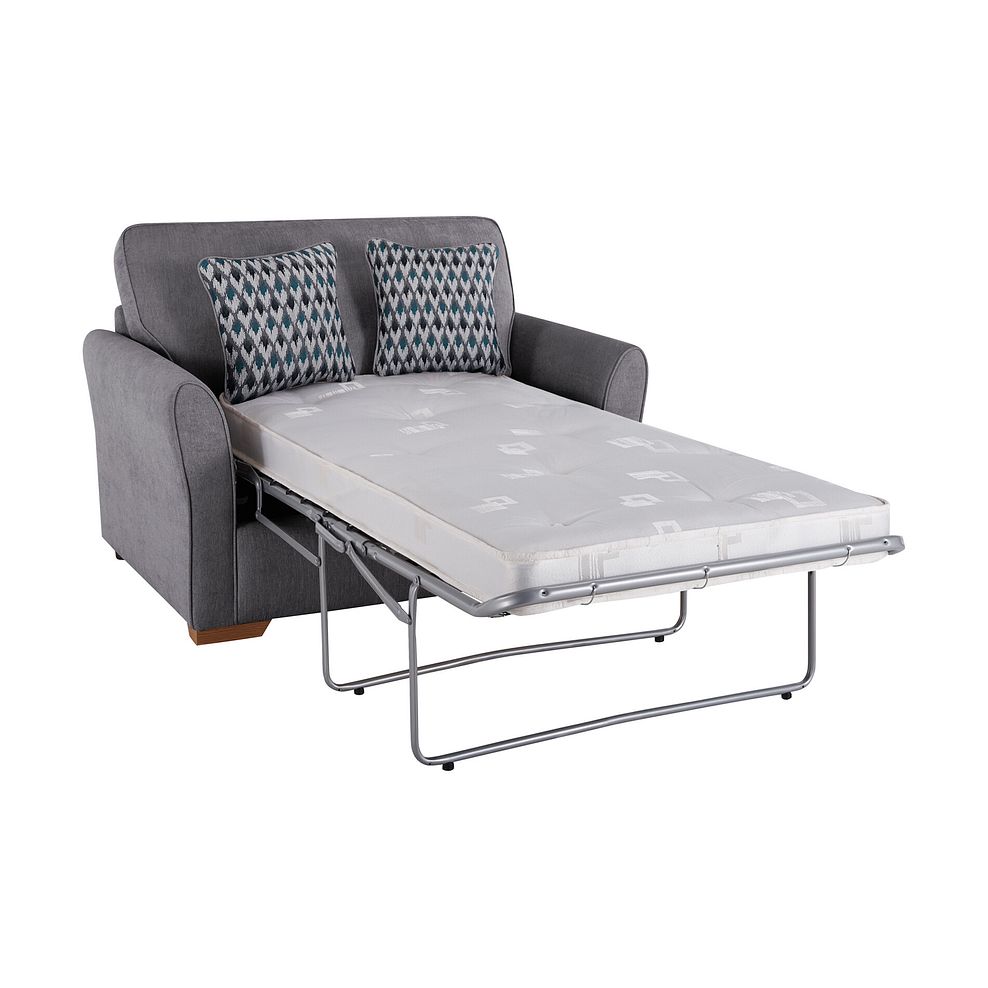 Jasmine Armchair Sofa Bed with Deluxe Mattress in Orkney Grey with Newton Ocean Scatters 1