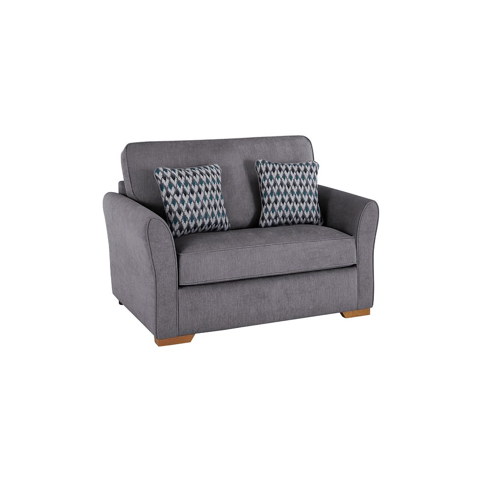 Jasmine Armchair Sofa Bed with Deluxe Mattress in Orkney Grey with Newton Ocean Scatters 2