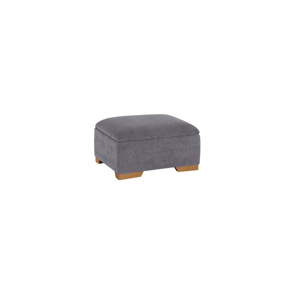 Jasmine Storage Footstool in Orkney Grey Fabric