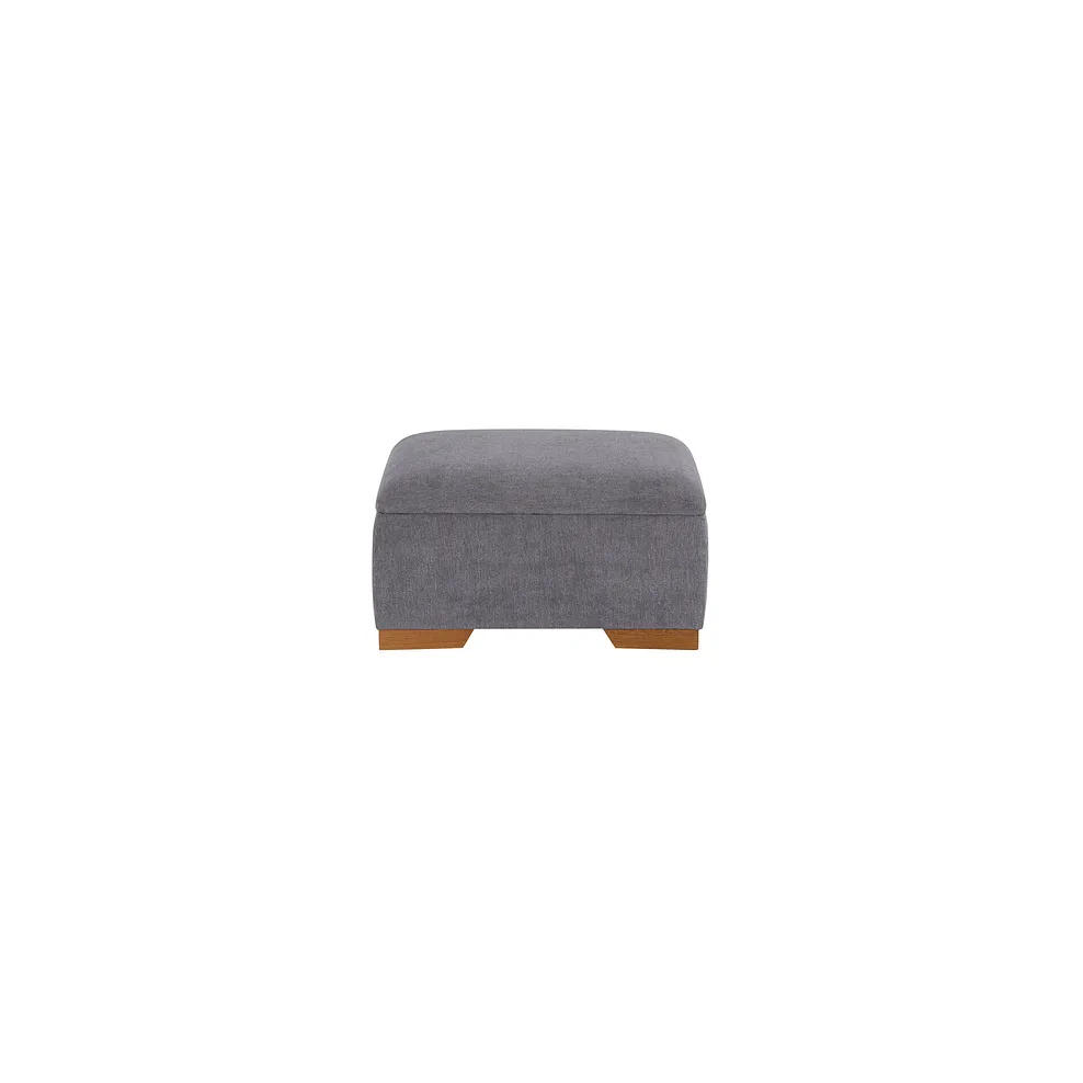 Jasmine Storage Footstool in Orkney Grey Fabric 2