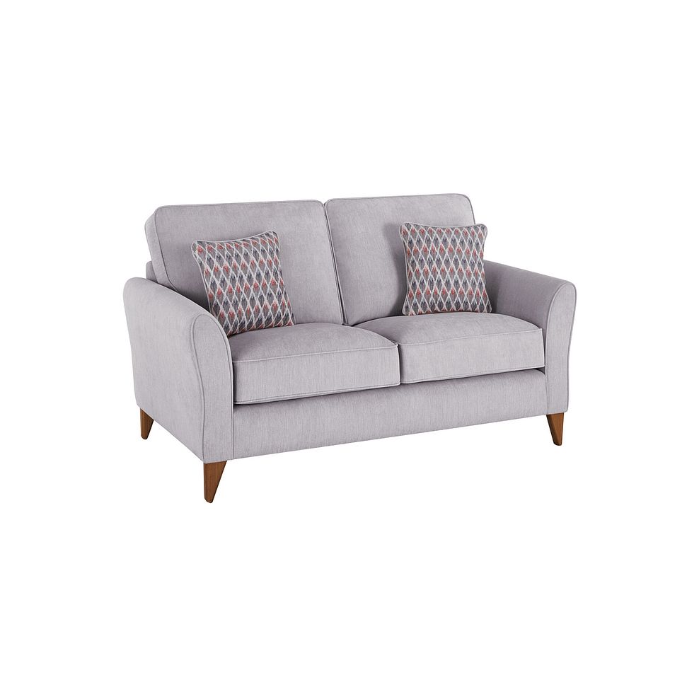 Jasmine 2 Seater Sofa in Orkney Fabric - Natural with Newton Coral Scatters 1