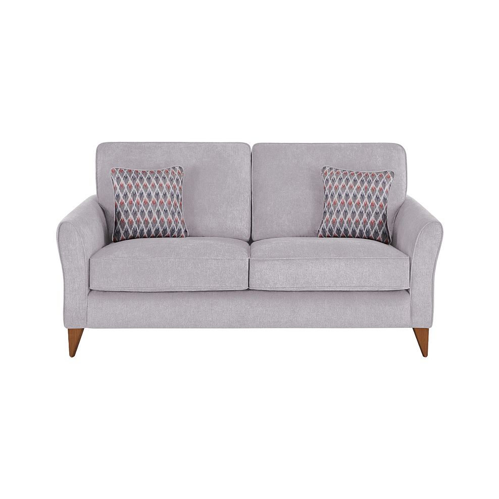 Jasmine 3 Seater Sofa in Orkney Fabric - Natural with Newton Coral Scatters 2