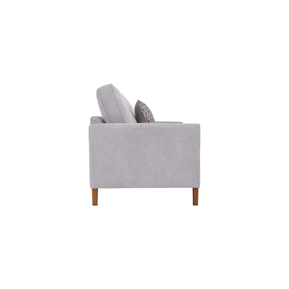Jasmine 3 Seater Sofa in Orkney Fabric - Natural with Newton Coral Scatters 4
