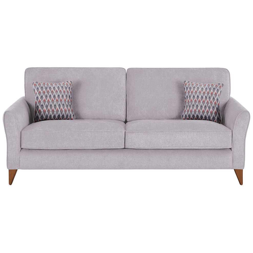 Jasmine 4 Seater Sofa in Orkney Fabric - Natural with Newton Coral Scatters 2