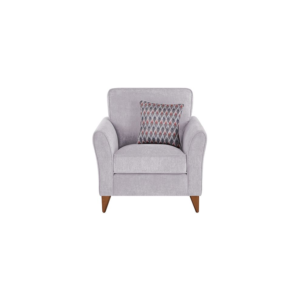 Jasmine Armchair in Orkney Fabric - Natural with Newton Coral Scatters 2