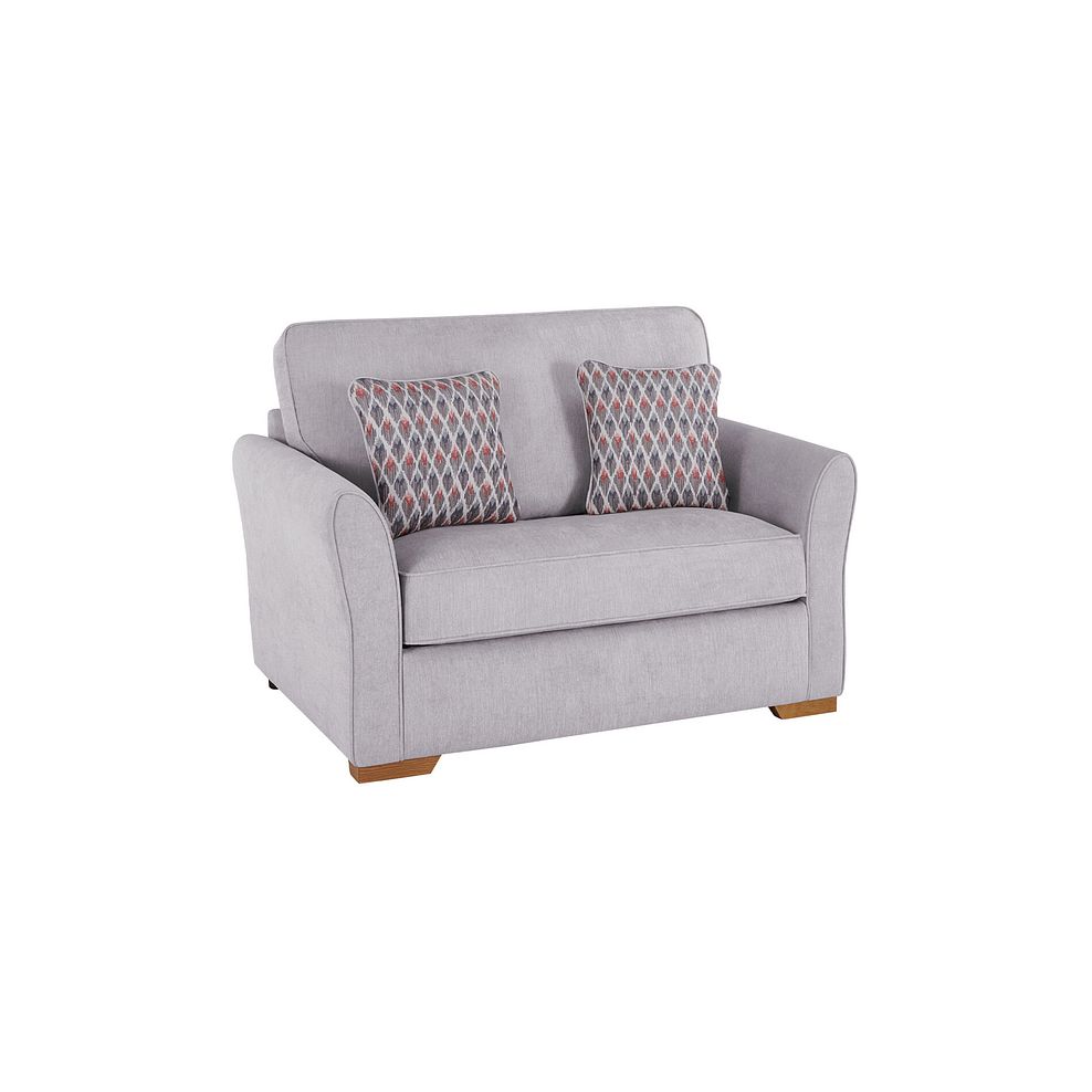 Jasmine Armchair Sofa Bed with Deluxe Mattress in Orkney Natural with Newton Coral Scatters 2