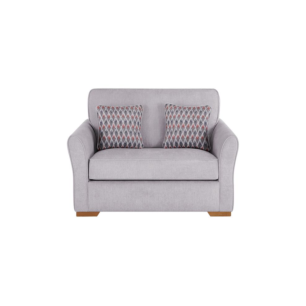 Jasmine Armchair Sofa Bed with Deluxe Mattress in Orkney Natural with Newton Coral Scatters 3
