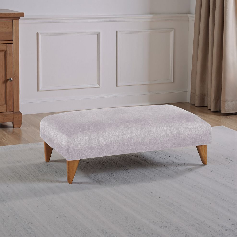Jasmine Footstool in Orkney Natural Fabric 1