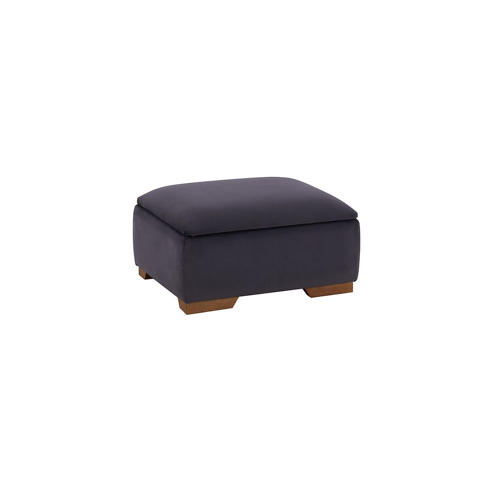 Jensen Storage Footstool in Granite Fabric 1
