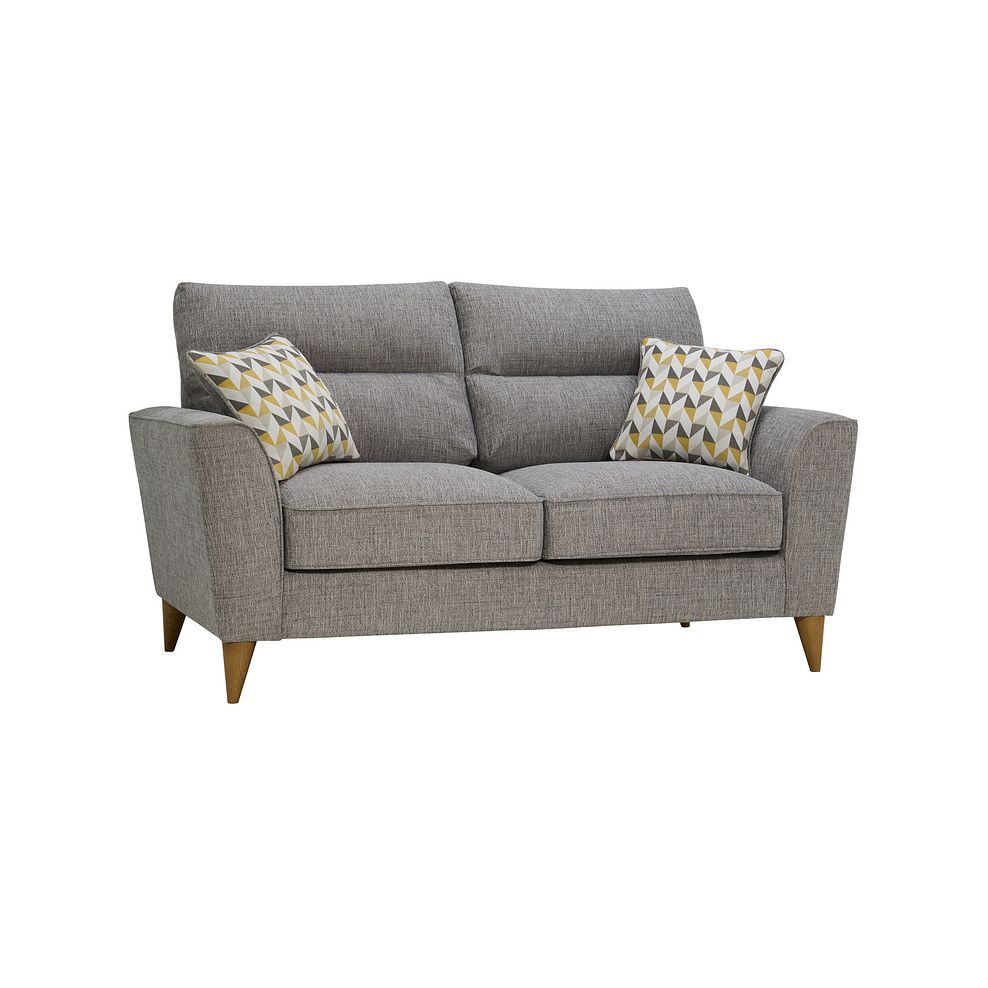 Jensen Silver 2 Seater Sofa with Zest Accent 1