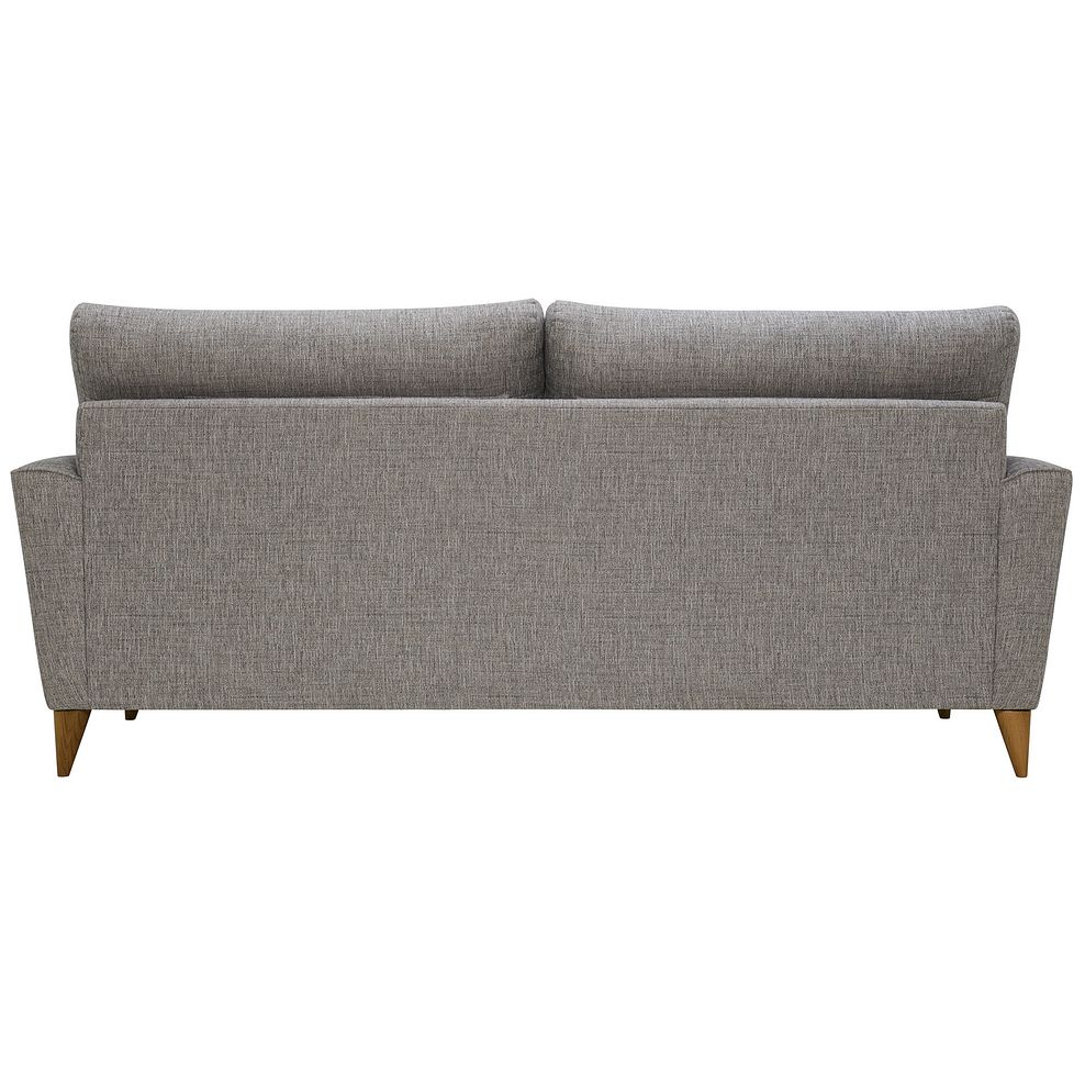 Jensen Silver 4 Seater Sofa with Navy Accent Cushions 3