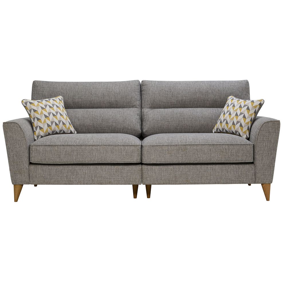 Jensen Silver 4 Seater Split Sofa with Zest Accent Cushions 2
