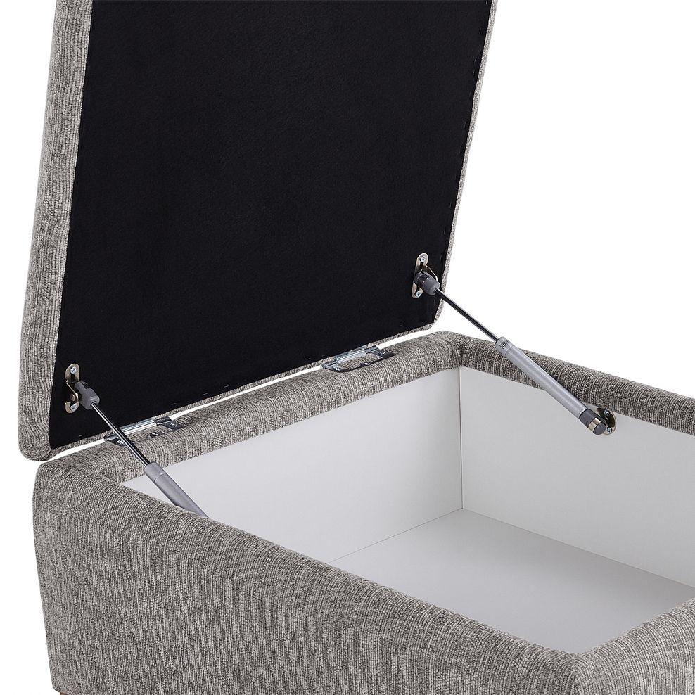 Jensen Storage Footstool in Silver Fabric 7