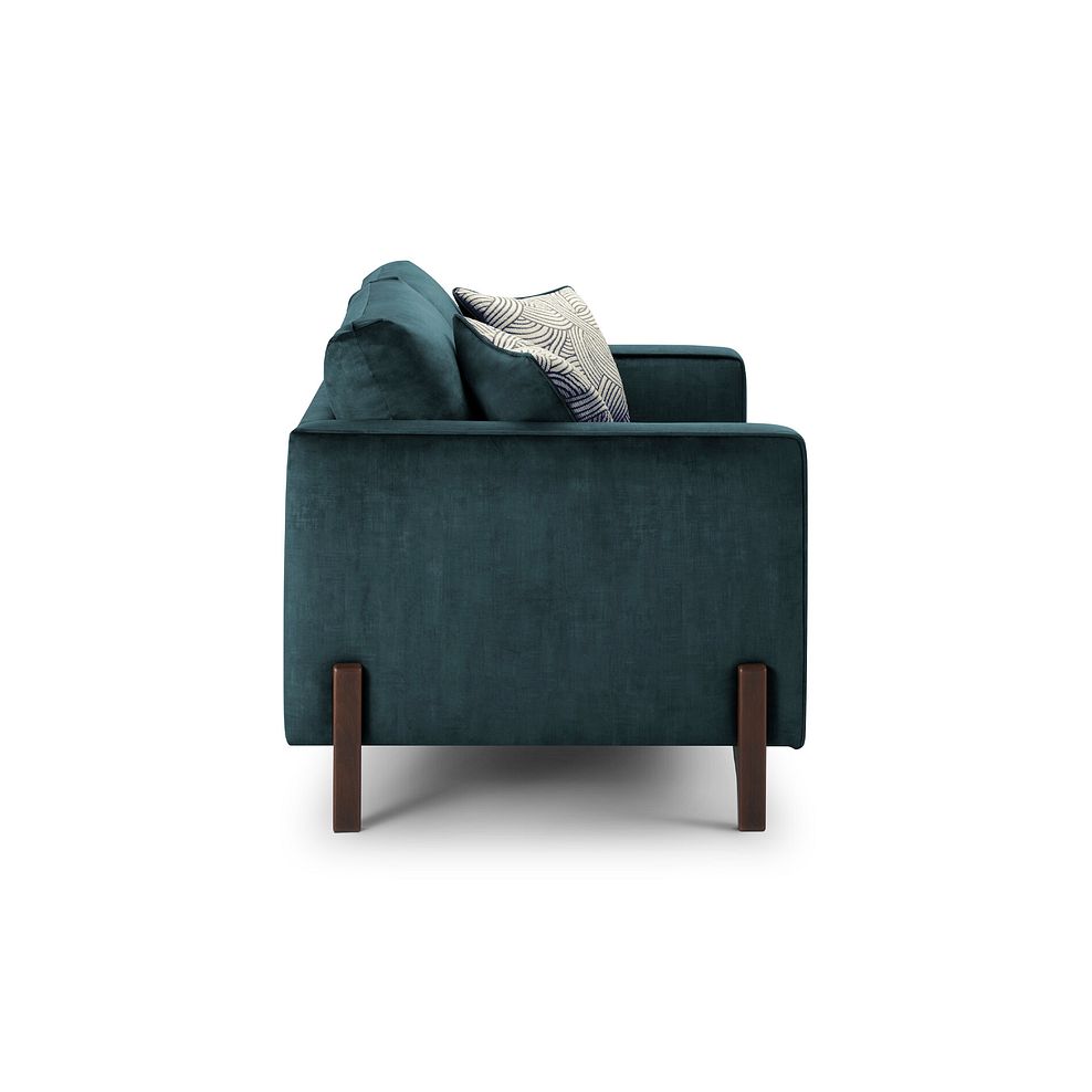 Jude 2 Seater Sofa in Duke Airforce Fabric with Walnut Finished Feet 3