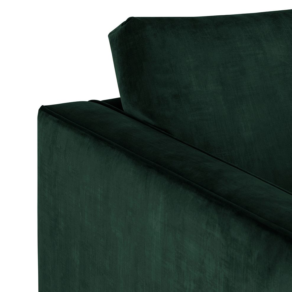 Jude 2 Seater Sofa in Duke Bottle Green Fabric with Walnut Finished Feet 6