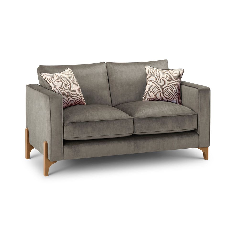 Jude 2 Seater Sofa in Duke Cedar Fabric with Oak Feet 1