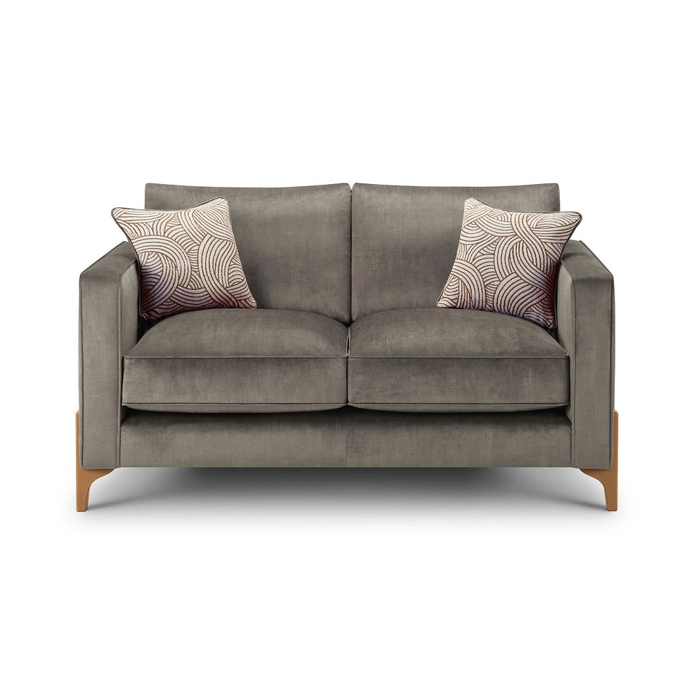 Jude 2 Seater Sofa in Duke Cedar Fabric with Oak Feet 2